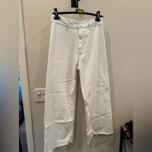 Zara Marine Straight Jeans (White, 10)